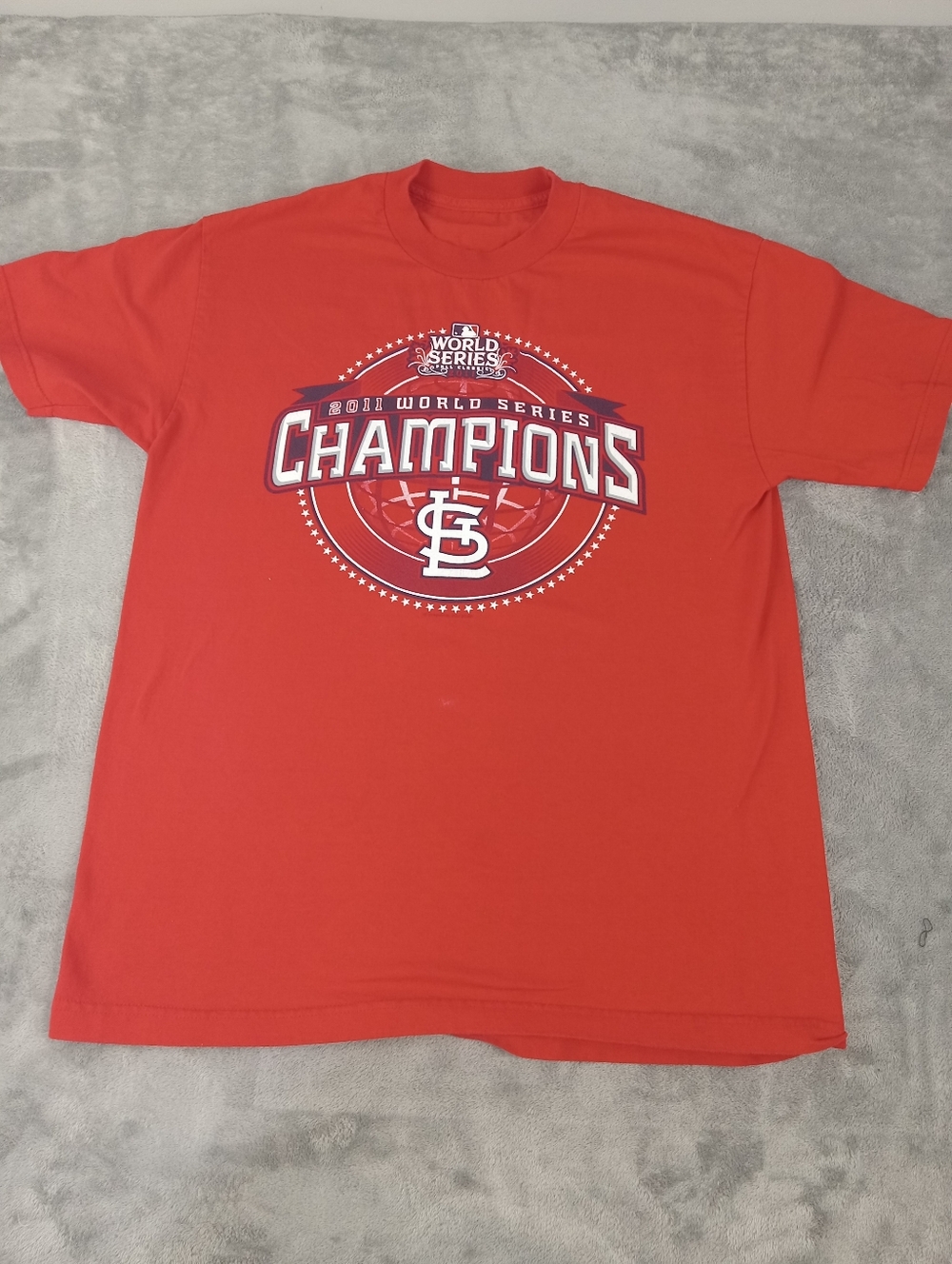 St. Louis Cardinals 2011 World Series Champions Red Tee Size XL